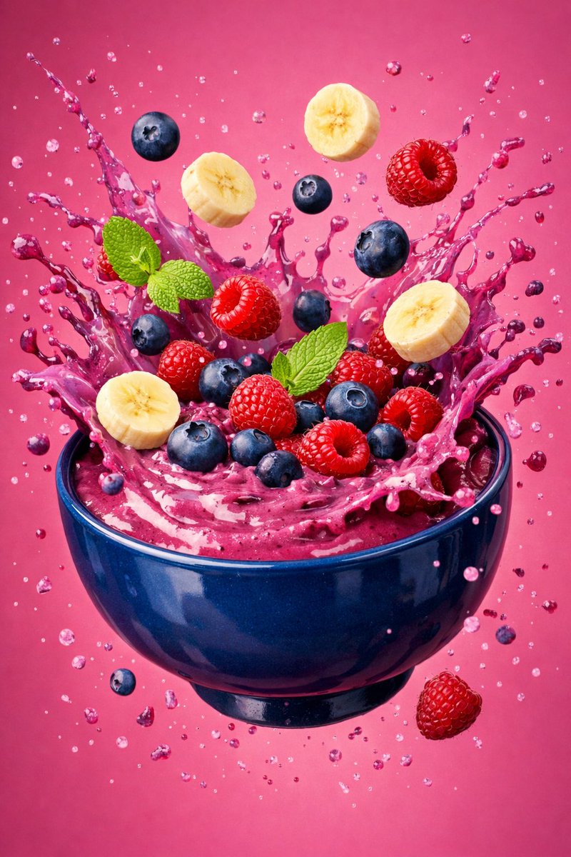 8K超高清商业级蓝莓思慕雪爆炸瞬间