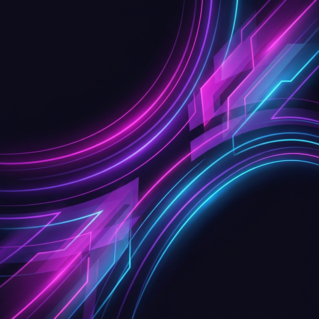 抽象曲线的光影流动与动态平衡