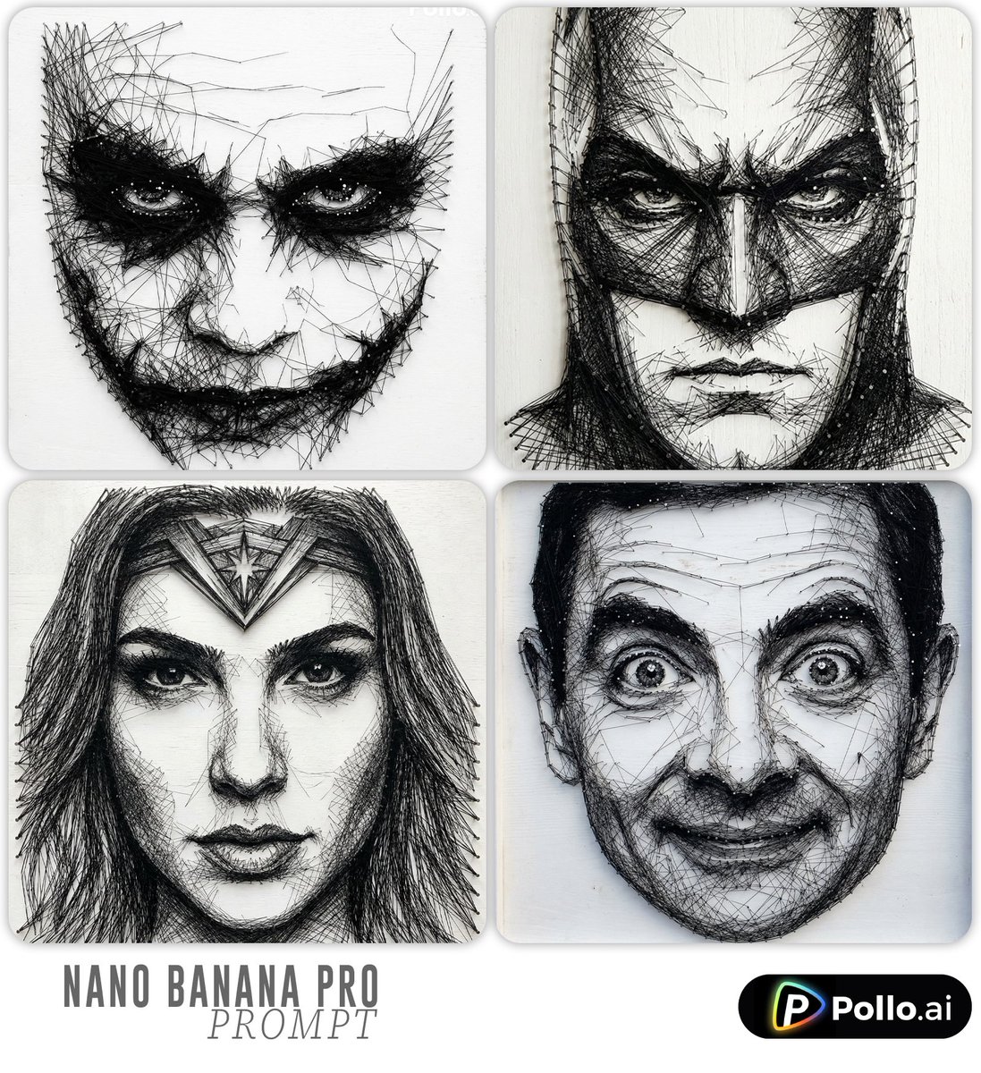 纯黑线艺超写实人像肖像