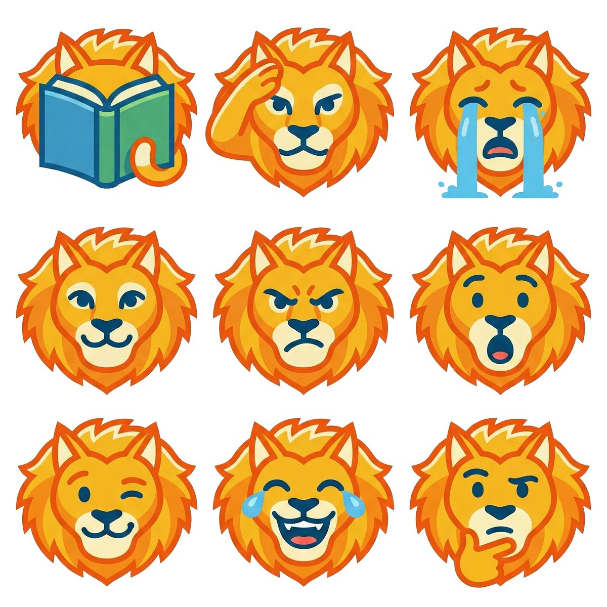 品牌标志化作趣味表情包网格