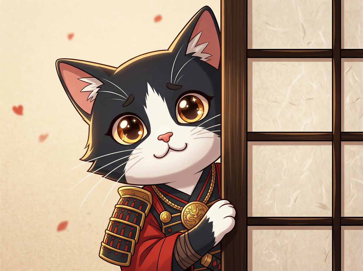 墙后探出的小猫眼巴巴望着你