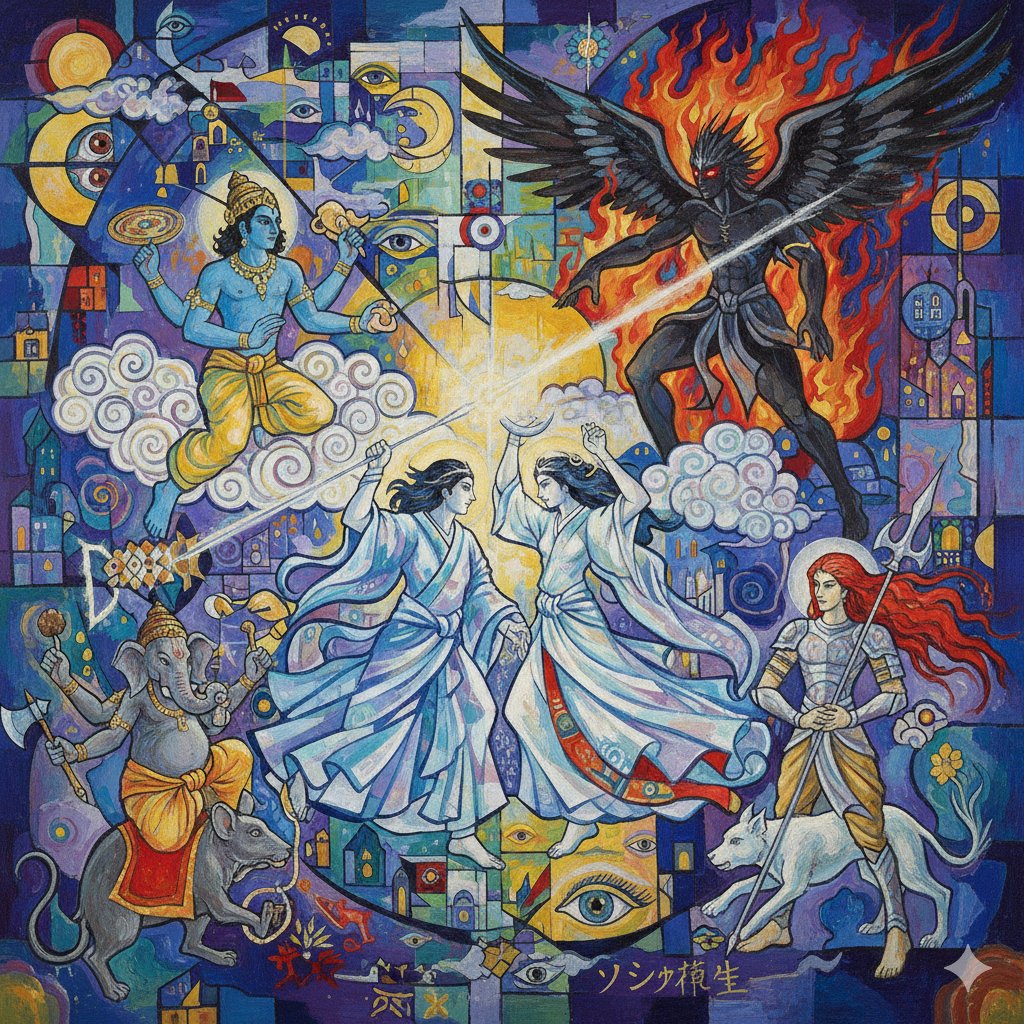 夏加尔笔下的神明混战