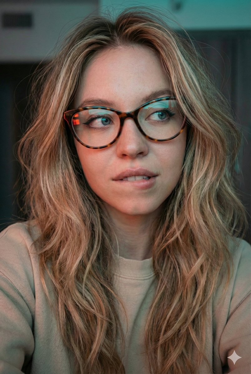 电影级冷暖双色调少女自拍