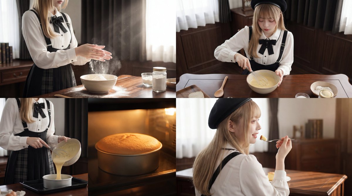 电影感慢镜头下的治愈系蛋糕制作