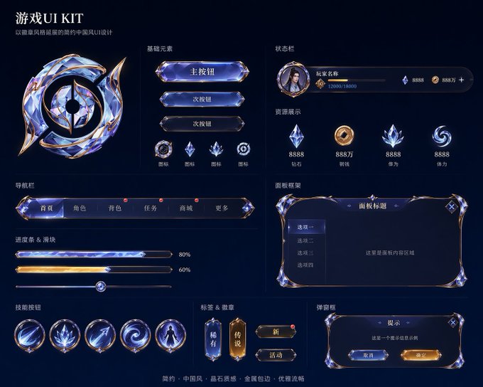 炫酷游戏界面UI设计套件
