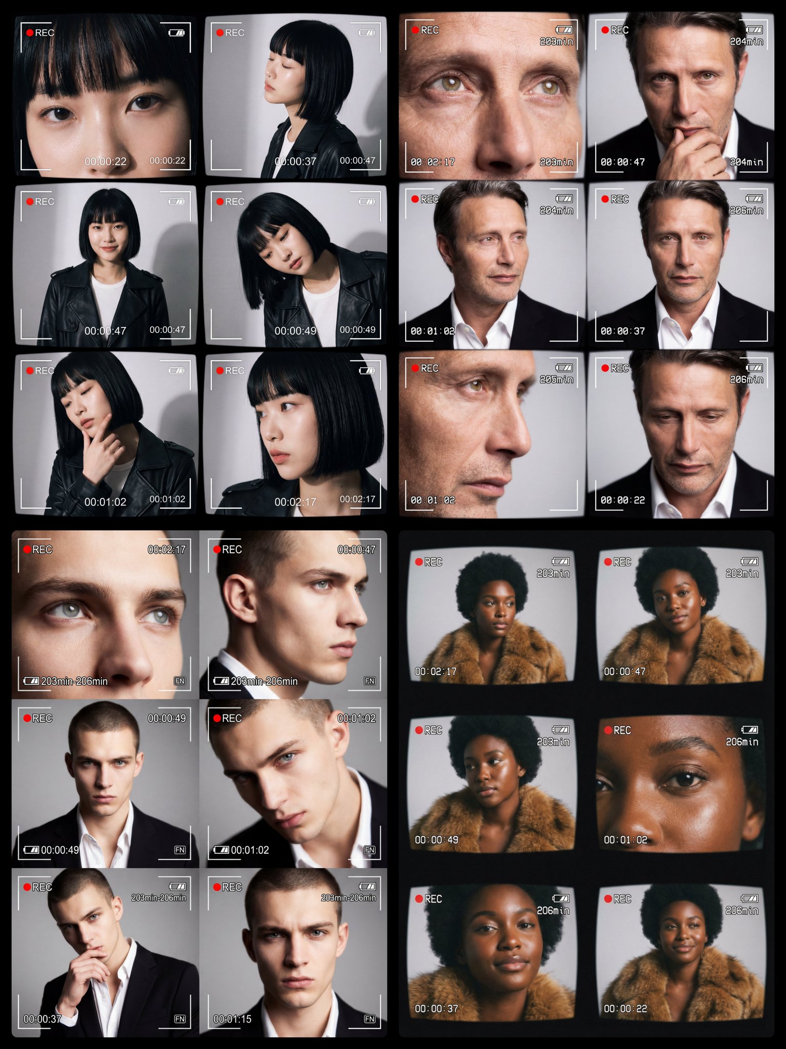 梦幻Z世代六格摄像拼贴