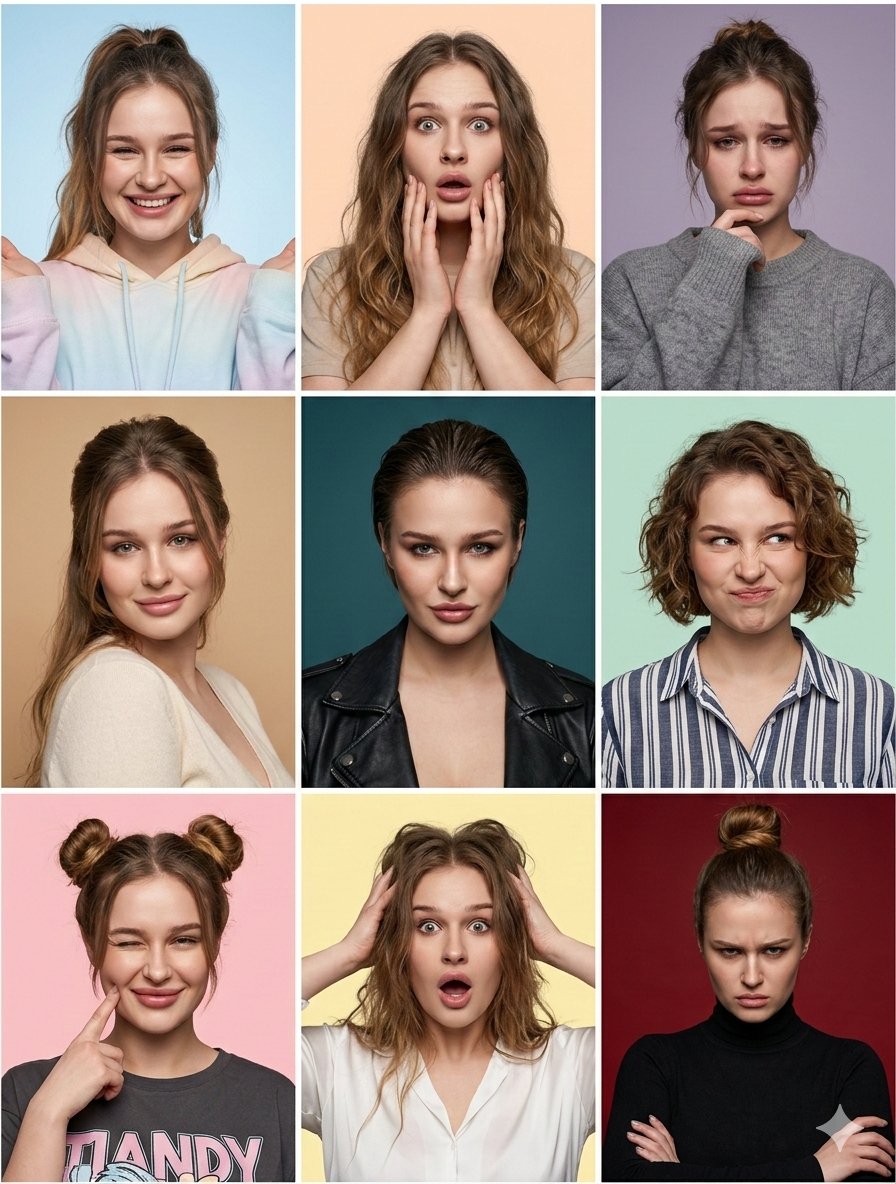 极致质感人像拼贴百变造型大片