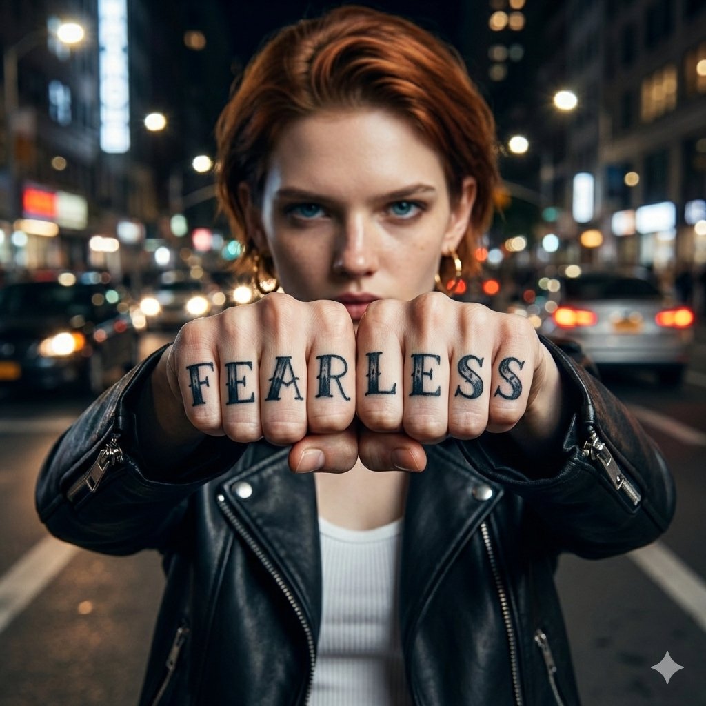 夜街无惧皮衣女