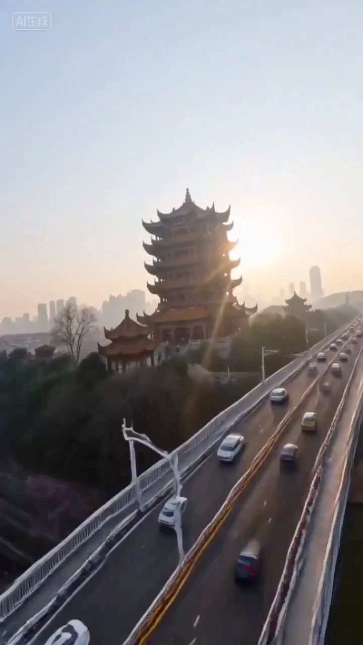 穿越机视角下的古今武汉画卷