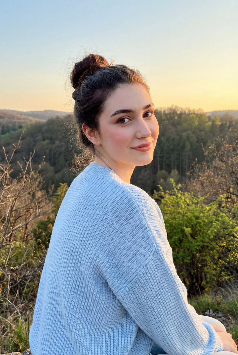 暮色山野间的温柔回首