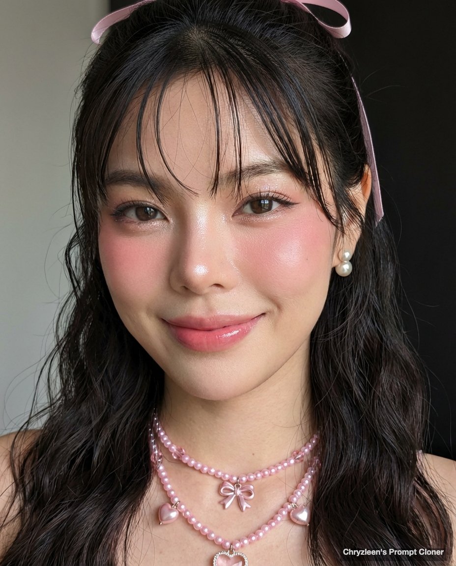 玻璃肌少女粉色柔光写真