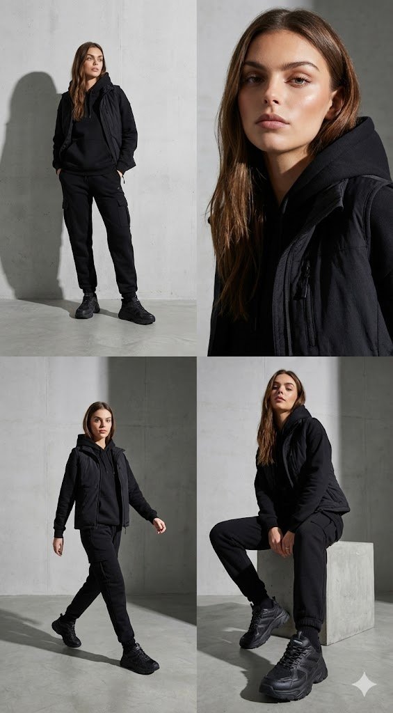 高端潮牌四宫格商业广告大片