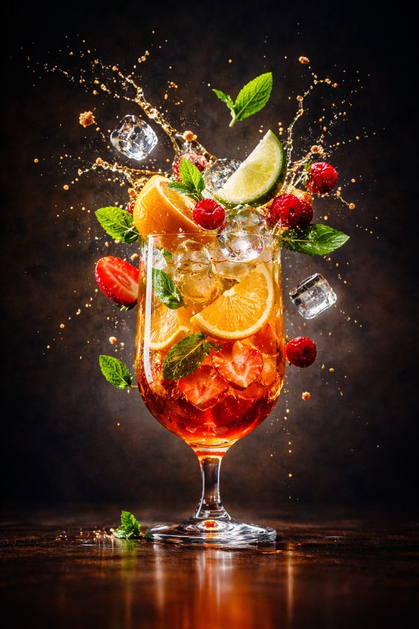 超写实悬浮鸡尾酒艺术