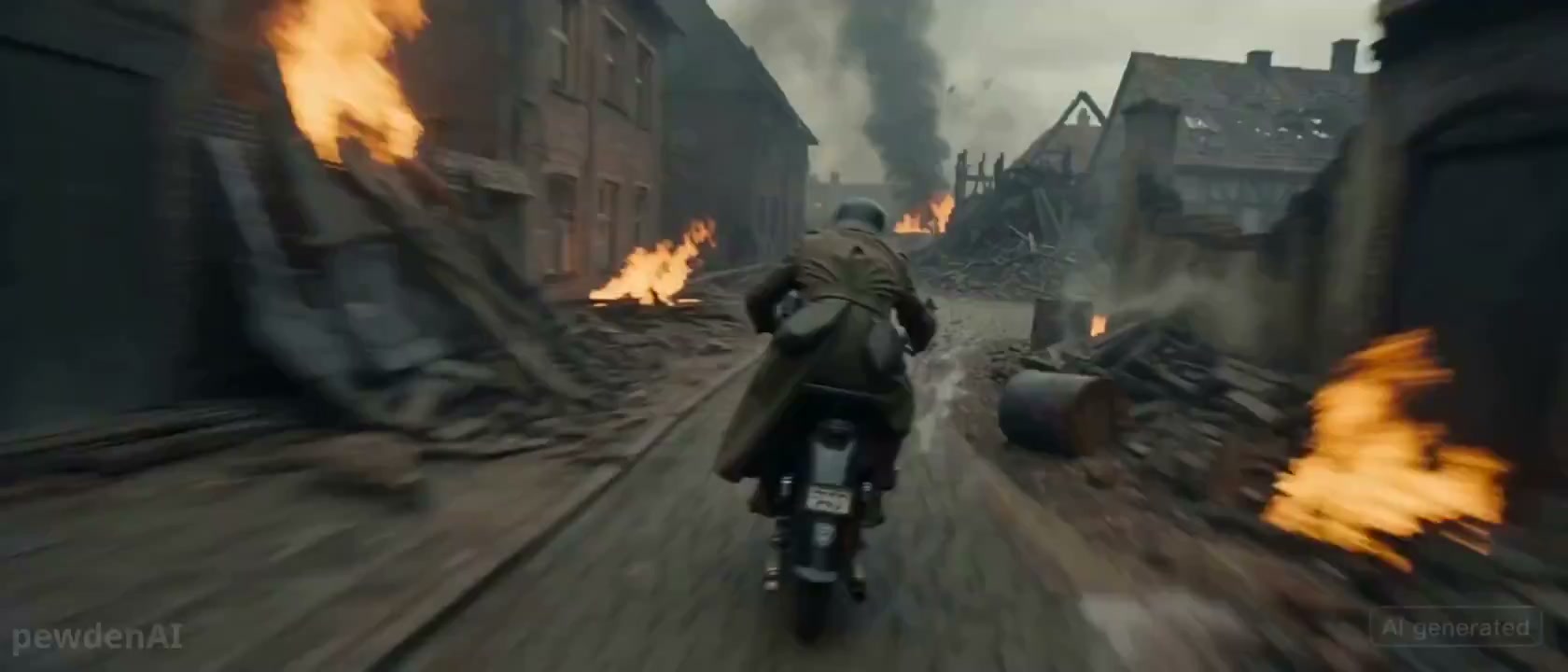 极度逼真的二战摩托极速逃亡实录