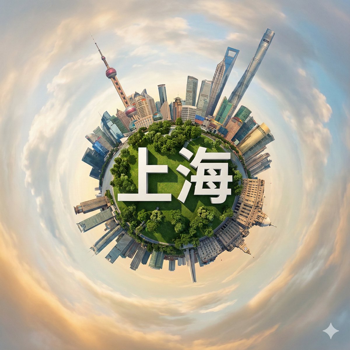 悬浮宇宙的超写实上海微缩星球地标