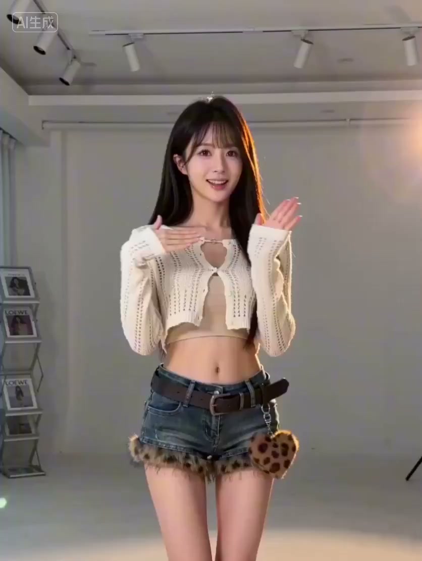 Kpop女团风针织衫牛仔热舞直拍