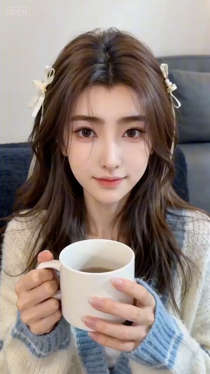 慵懒午后刚出浴的温柔女友