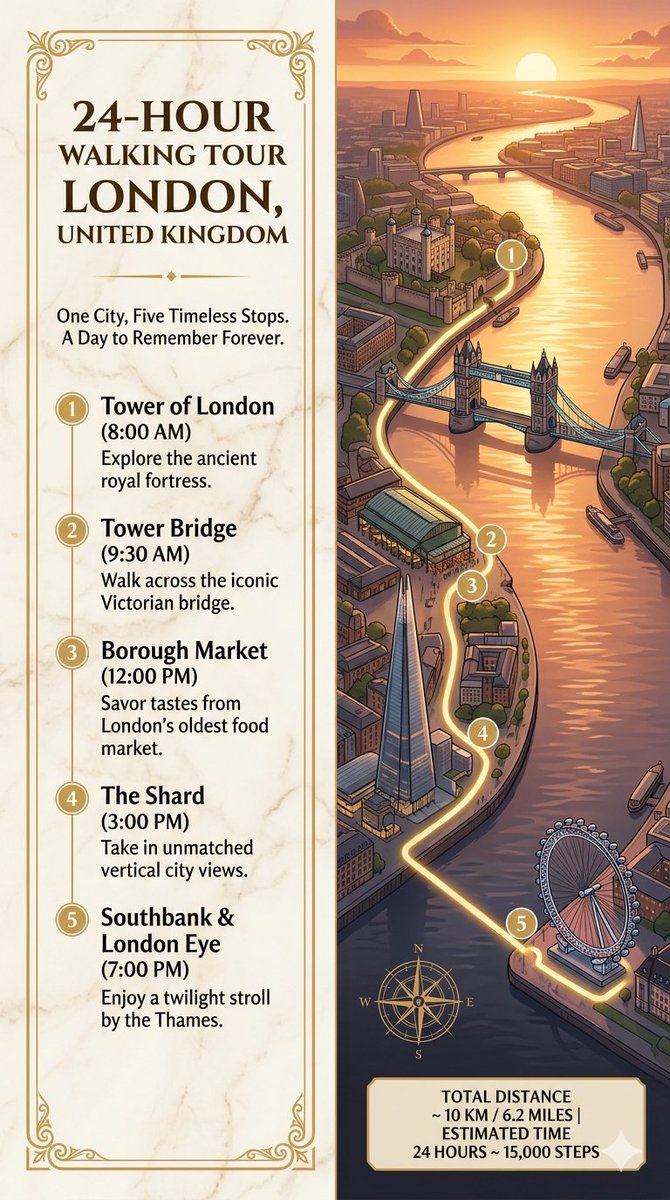 伦敦二十四小时漫步旅行图