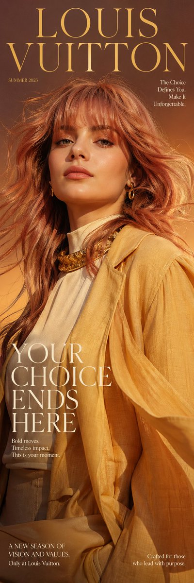 路易威登风格奢华夏日杂志封面