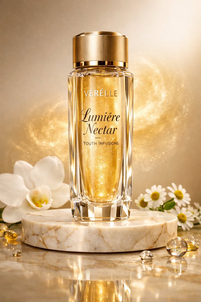 奢华香槟金精华液商业摄影