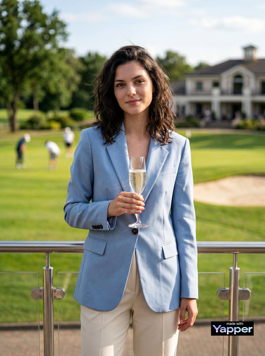 高尔夫露台上的优雅香槟时光