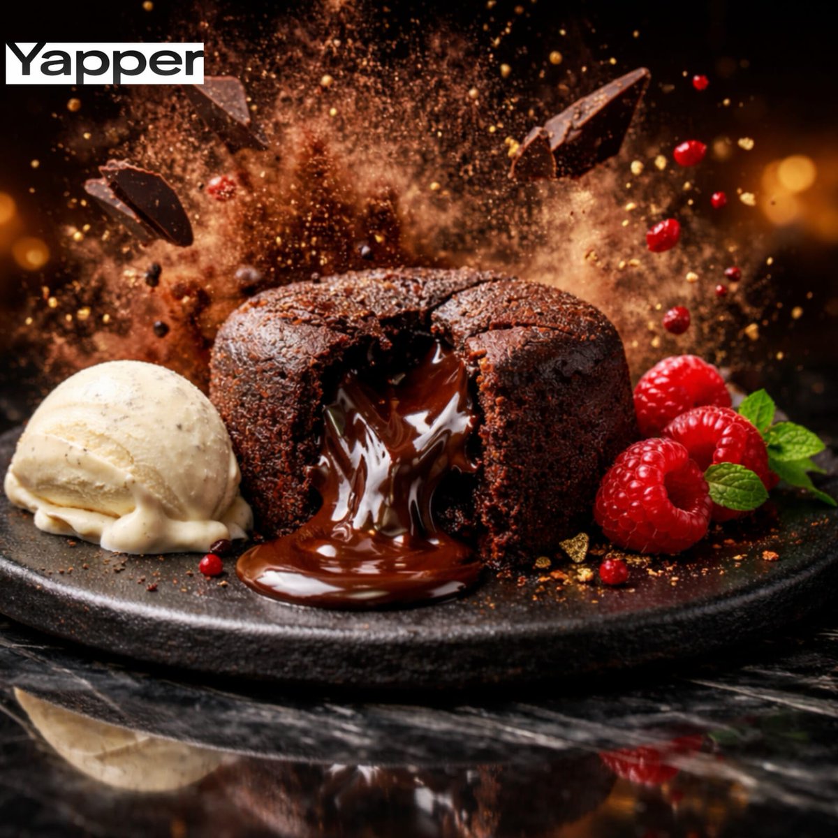 奢华熔岩巧克力爆浆瞬间