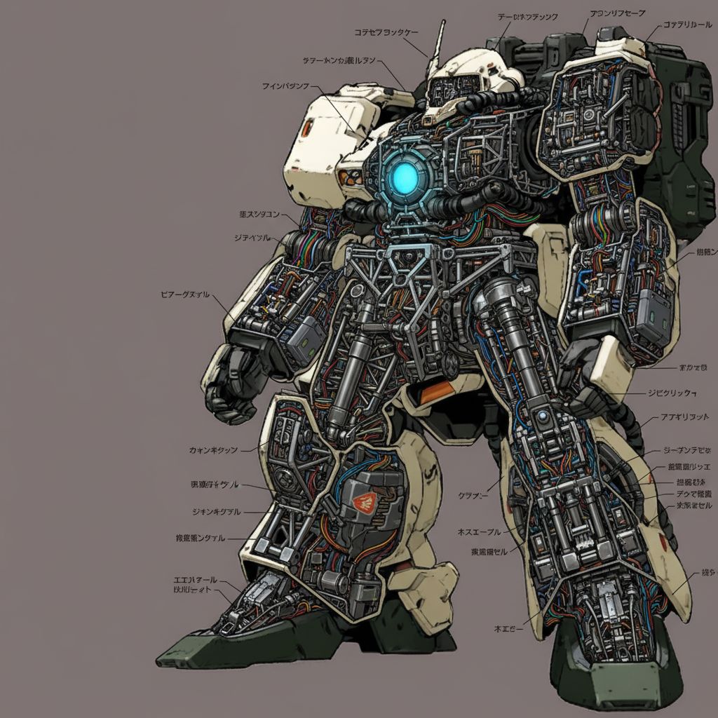 机械骨骼透视解剖图