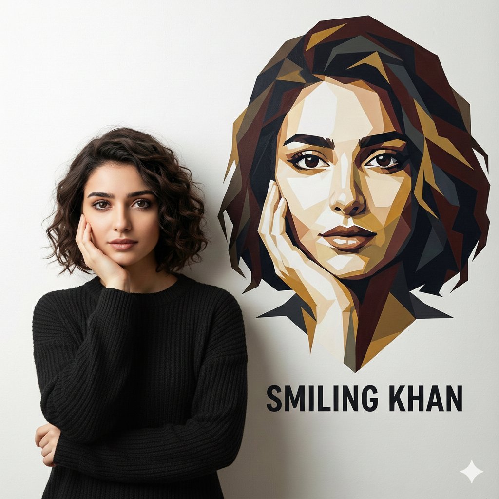 极简影棚手持艺术海报肖像