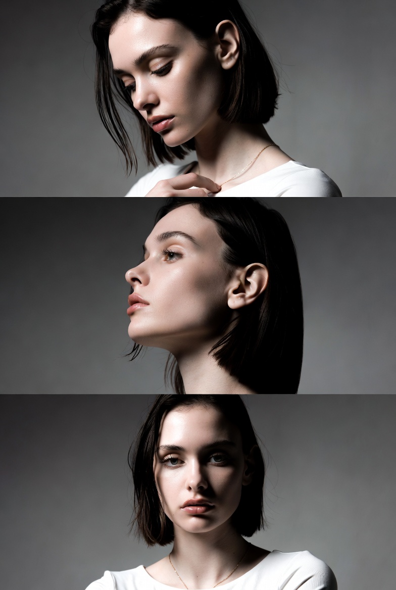 极简黑白时尚三联画