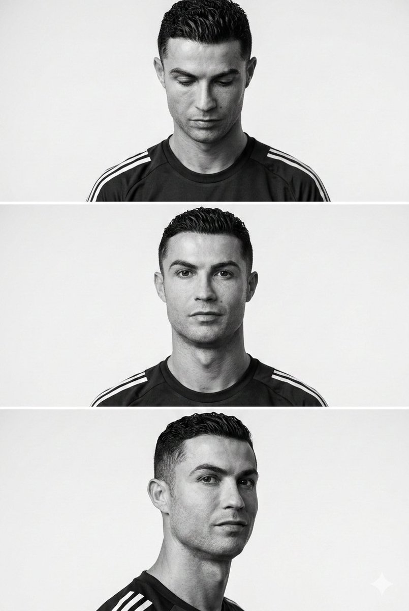 极简黑白男士肖像三联画