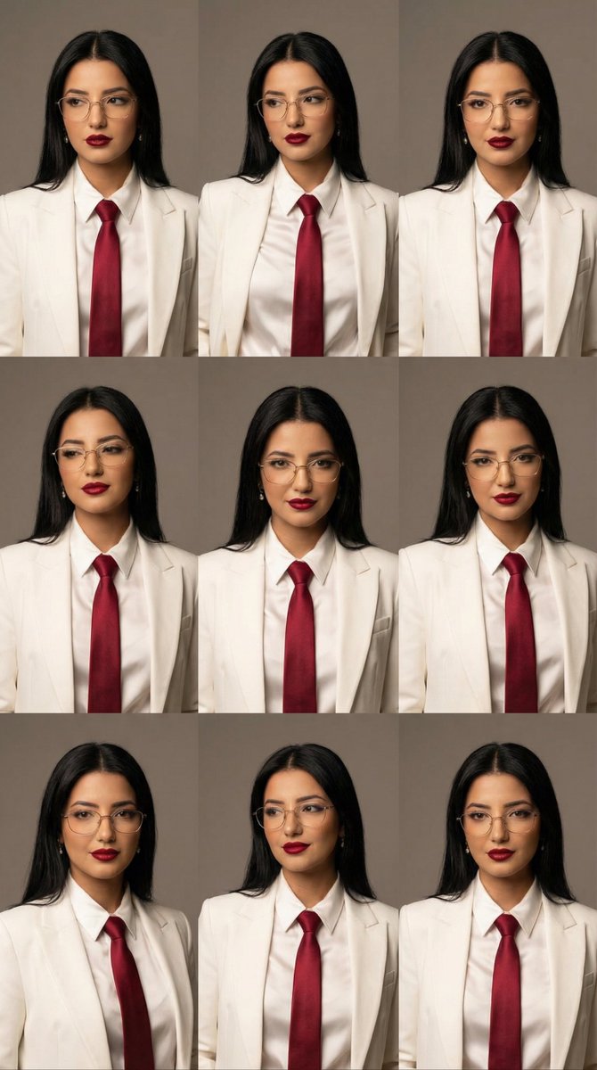 极简高级感金丝眼镜红唇女郎肖像