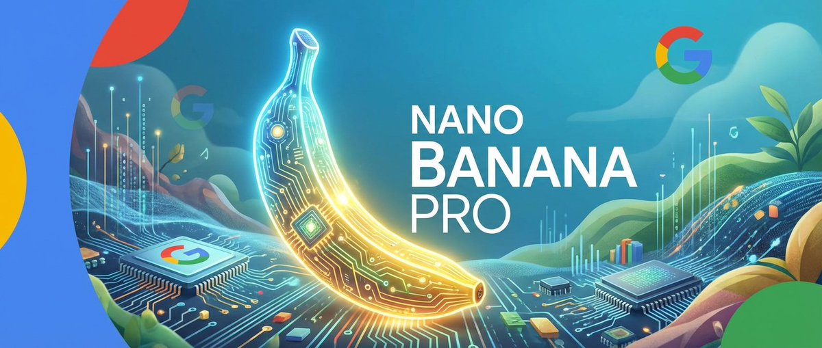 极简谷歌风Nano Banana Pro科技感页眉