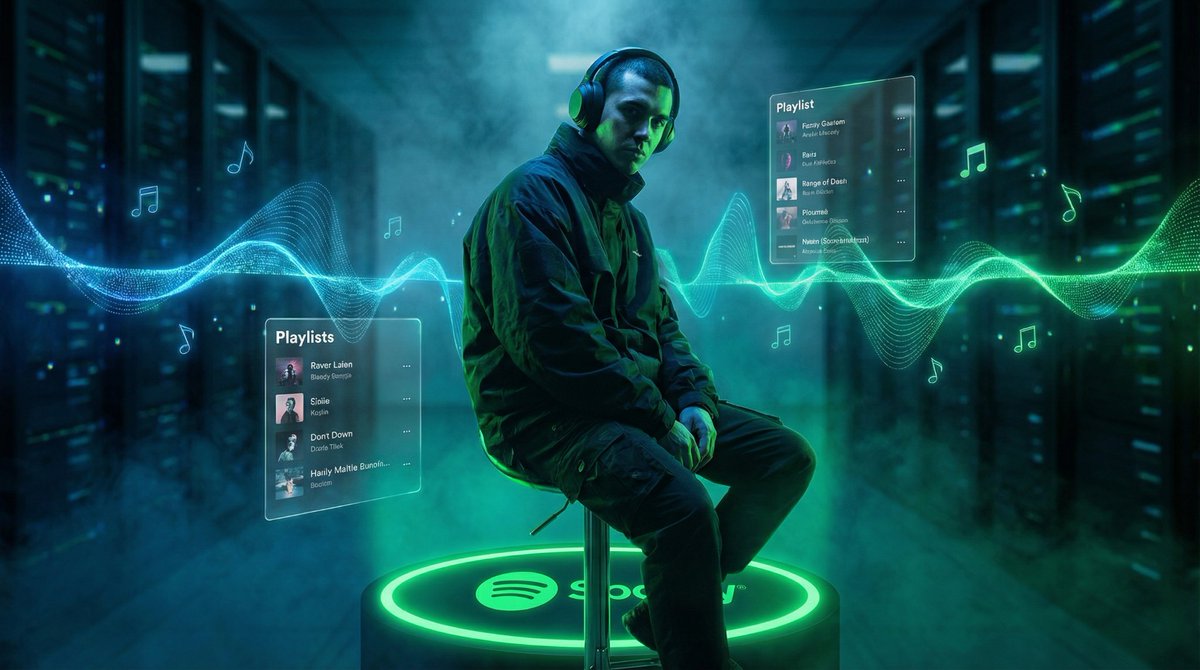 霓虹绿光下的沉浸式音乐肖像