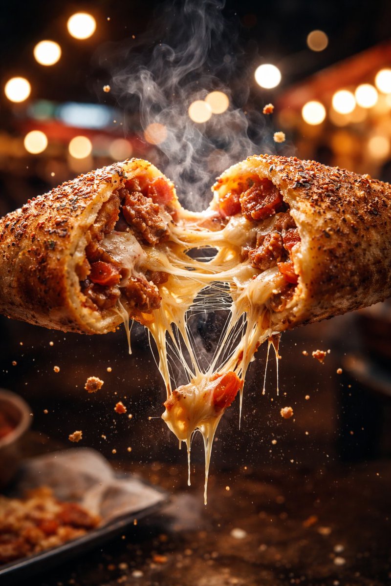 夜市悬浮芝士卷拉丝爆裂