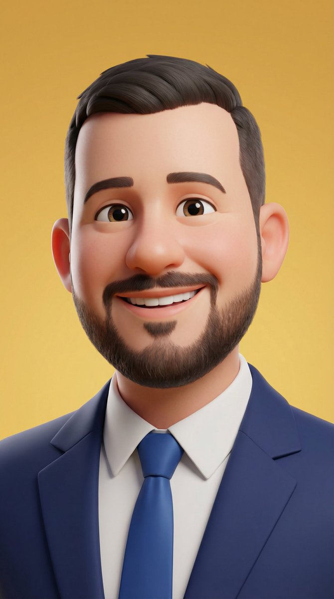 皮克斯风格阳光开朗的3D卡通人物头像