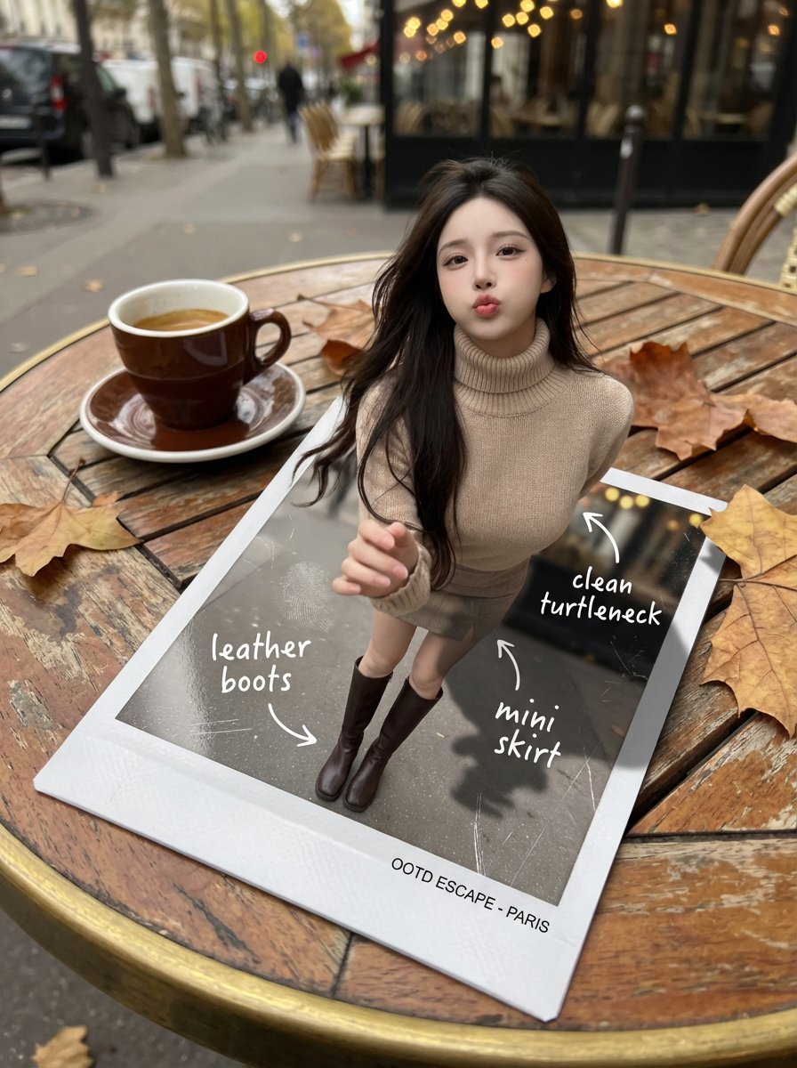 女子仿佛从刚冲洗出来的照片中浮现出来