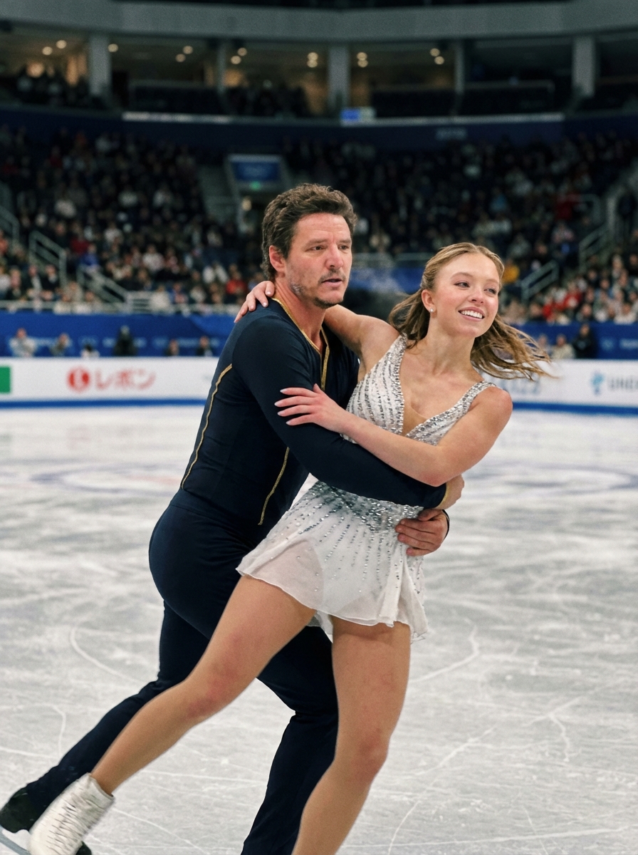 奥运冰场上的真实双人滑瞬间