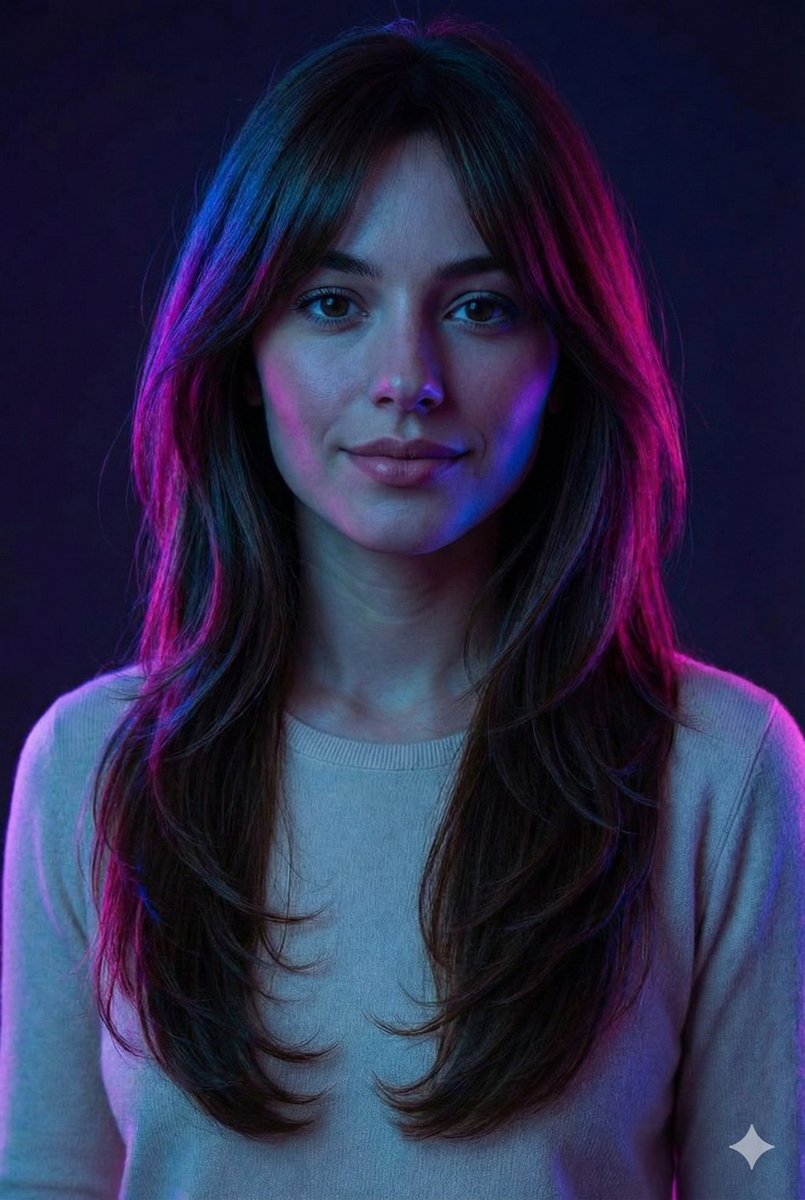 保留真实质感的霓虹边缘光人像