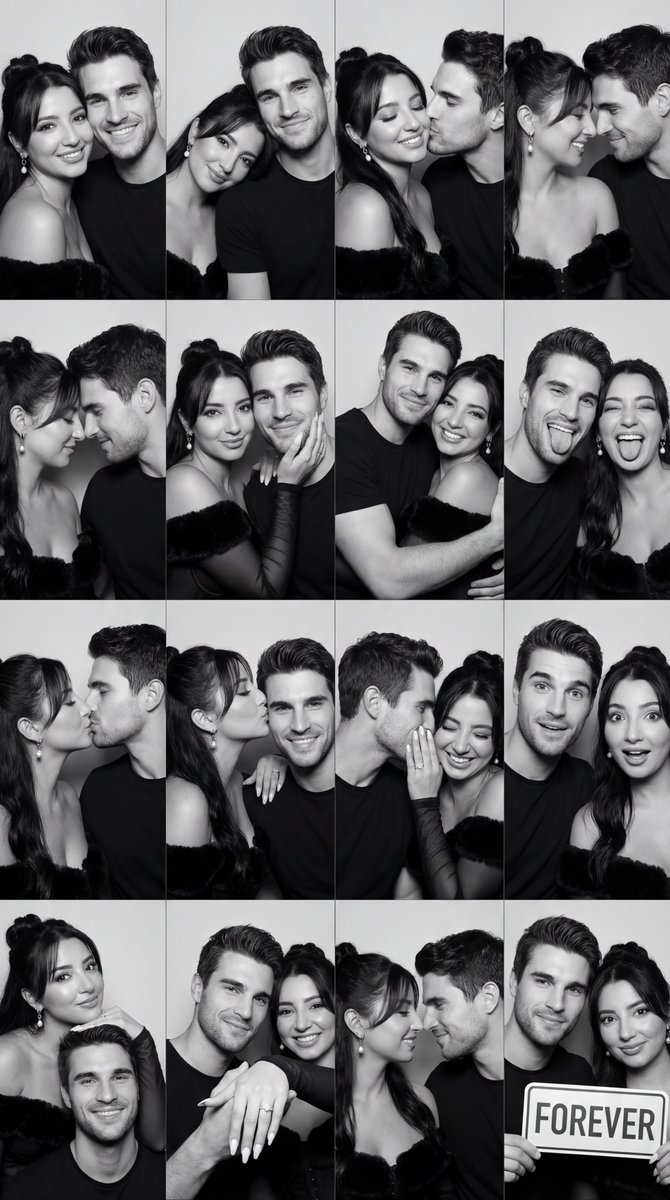 黑白胶片里的浪漫情侣连拍