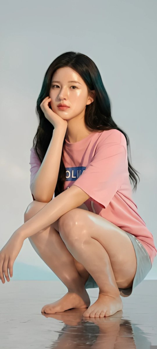 赵露思粉猫T恤慵懒居家写真