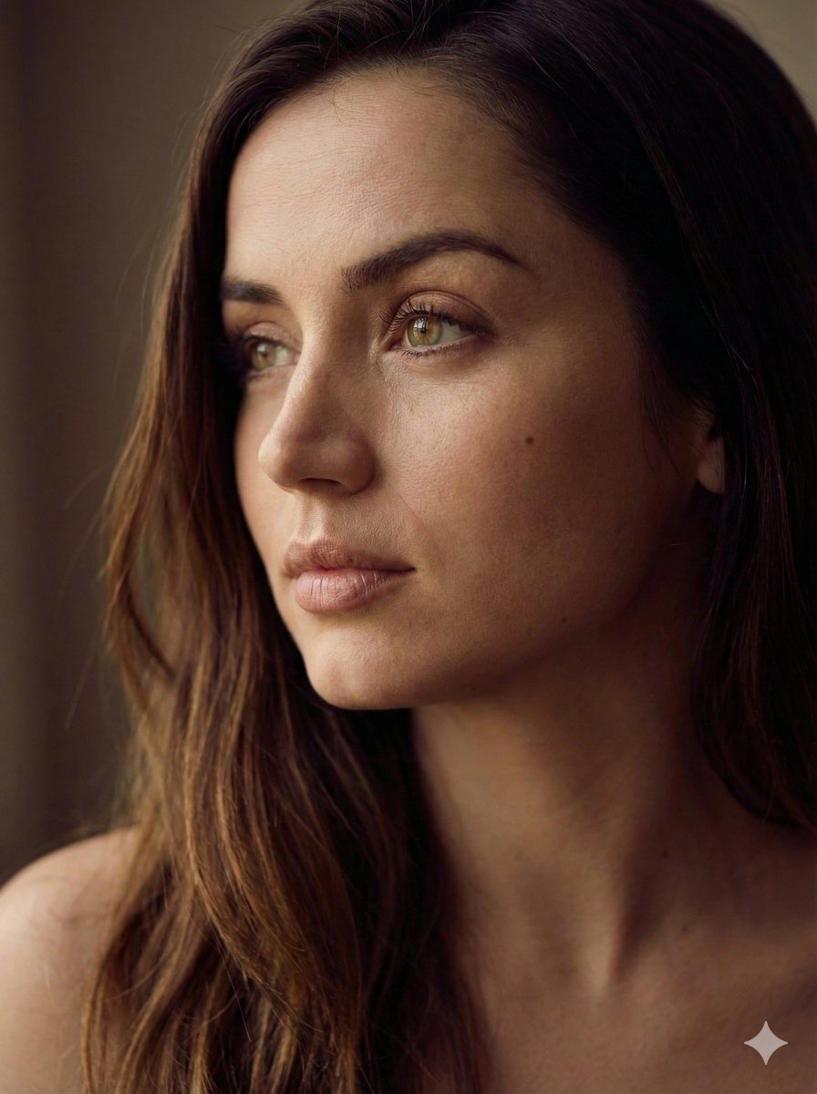 柔光电影感侧颜唯美人物肖像