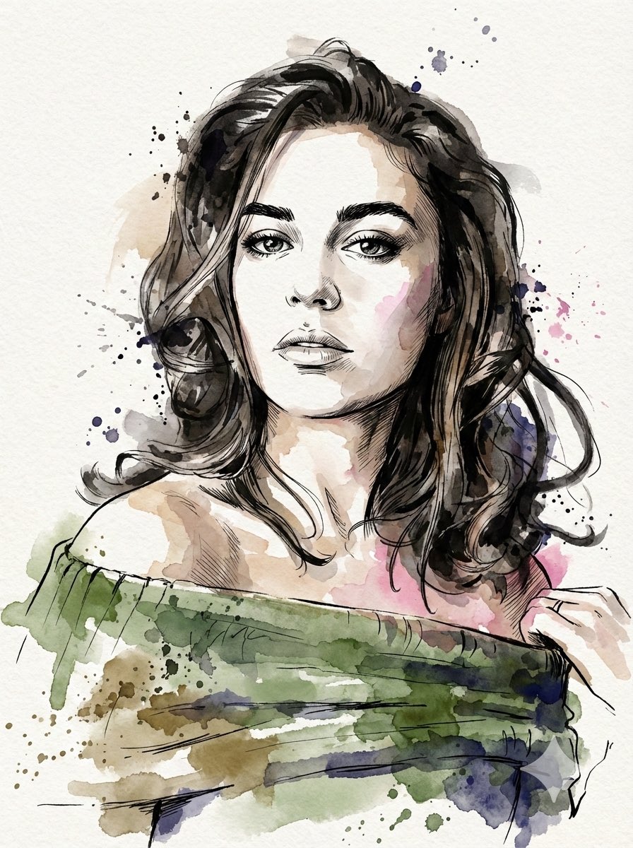 泼墨写实的惊艳人物特写