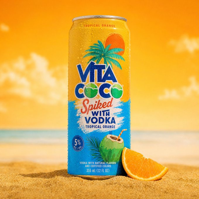 夏日沙滩气泡水商业摄影