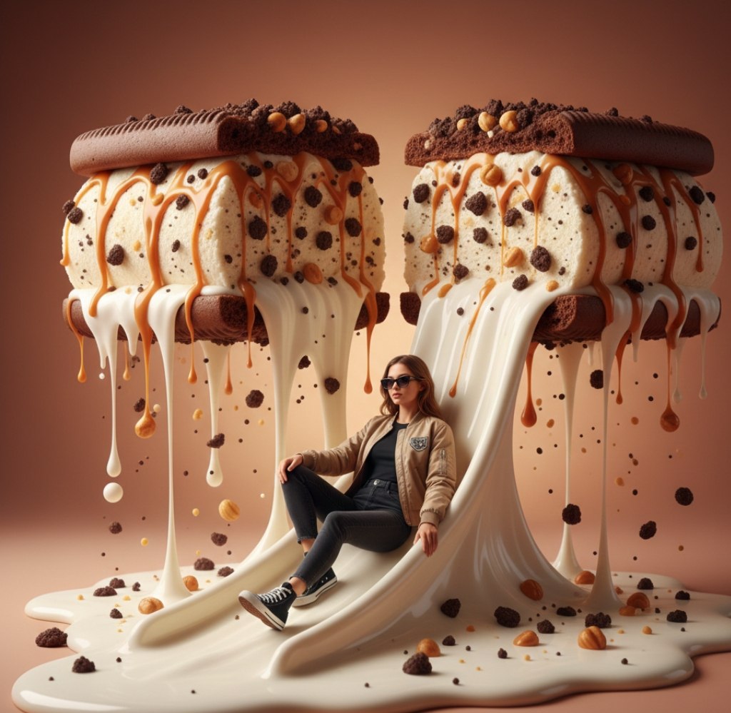 甜品幻境中的超现实滑行