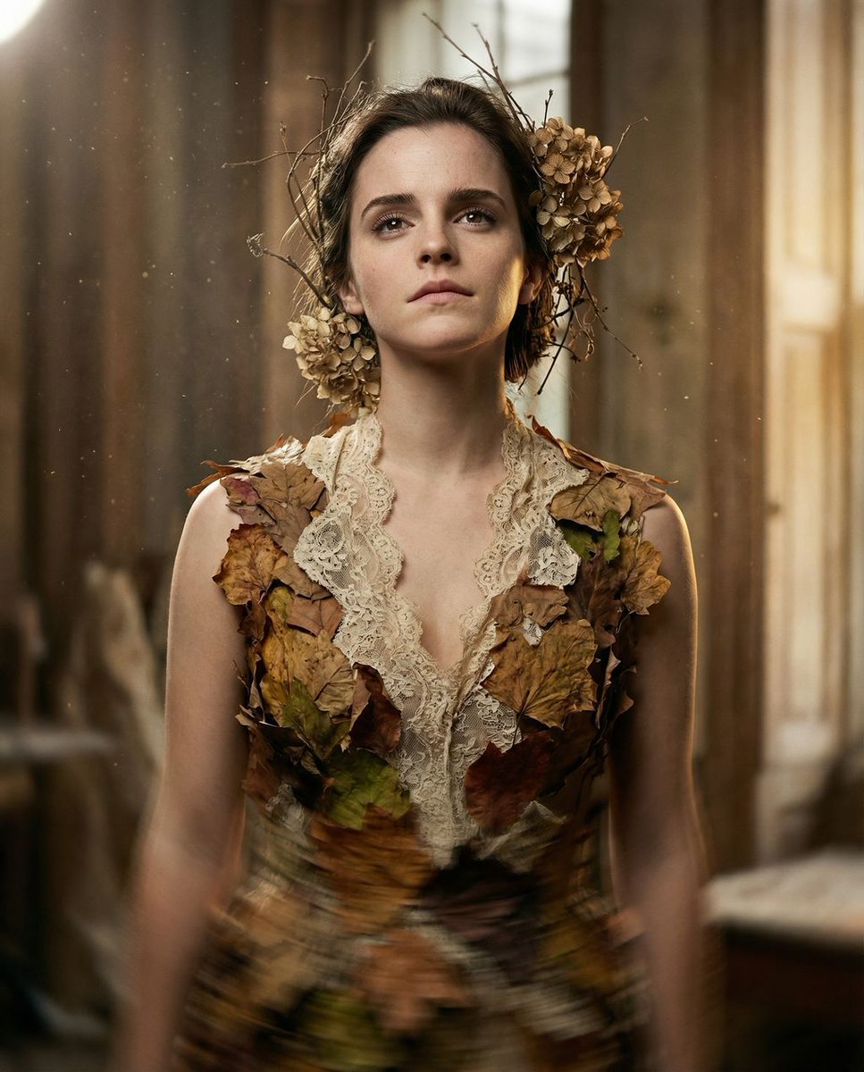 时间的质感：枯叶蕾丝的超现实肖像