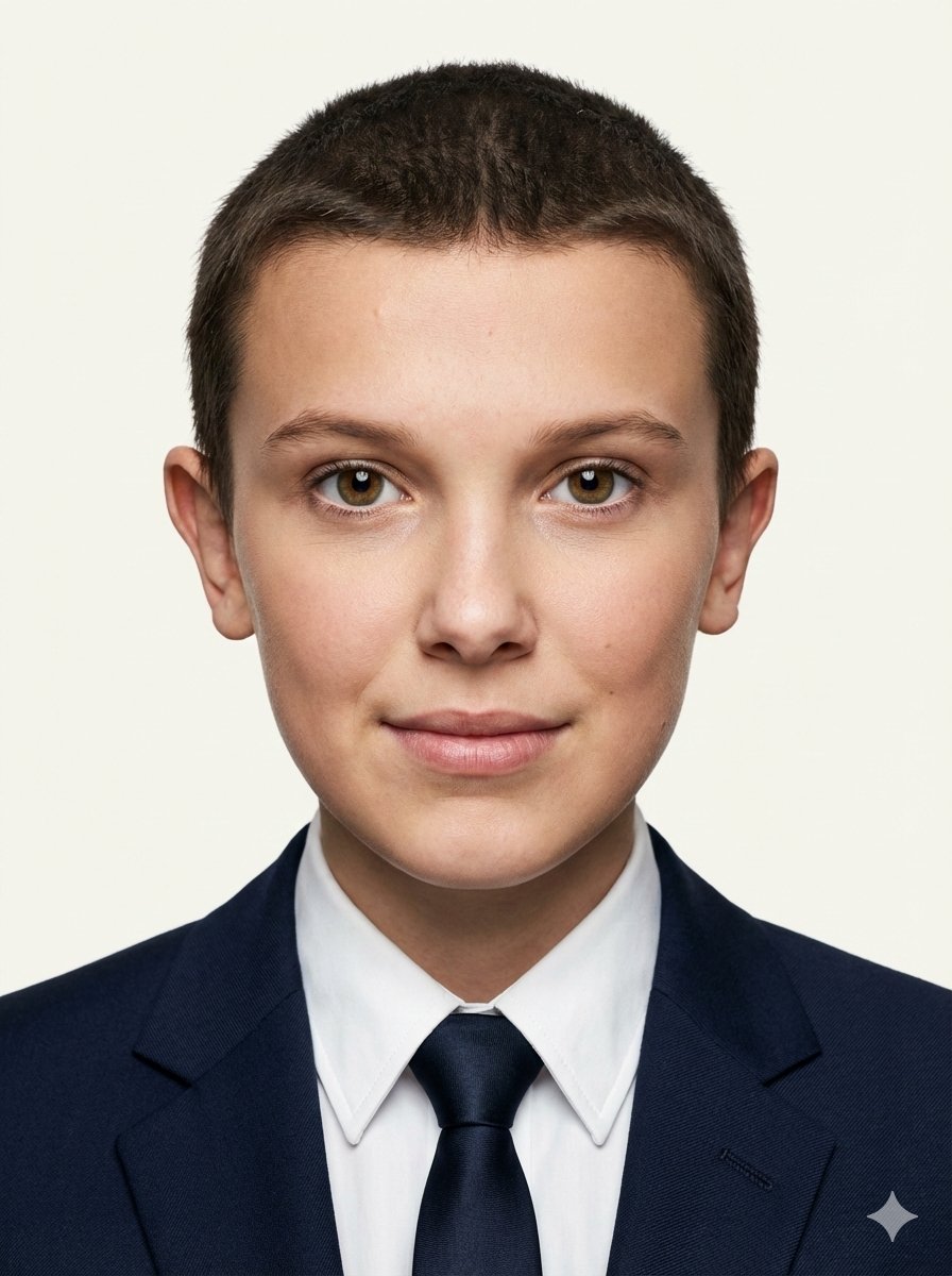 超写实白衬衫证件照