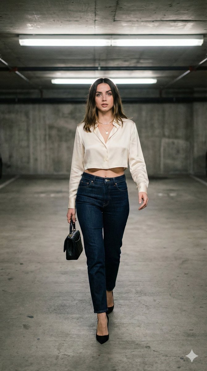 地下停车场超模街拍