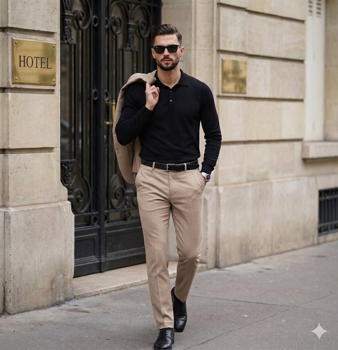 都市雅痞男模街头随性抓拍