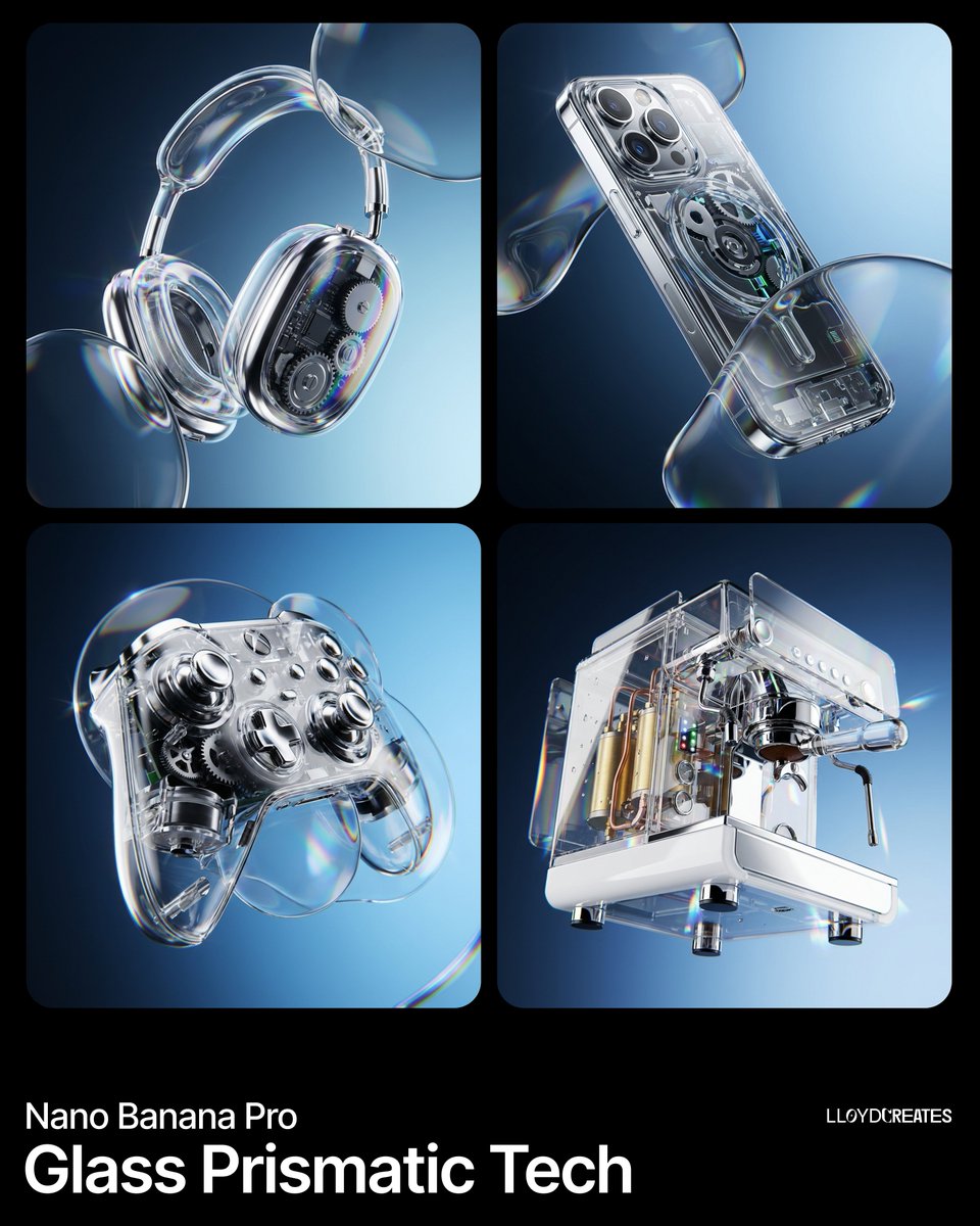 Y2K幻彩玻璃折射悬浮产品展示