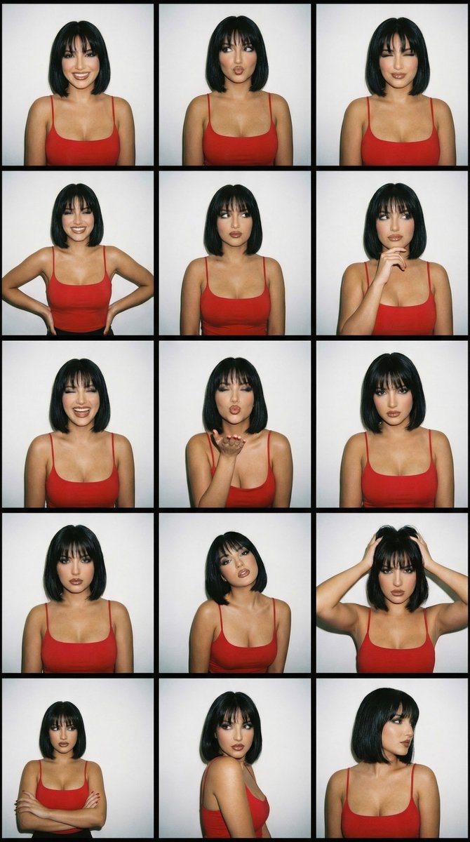 千禧年红缎吊带少女拍立得